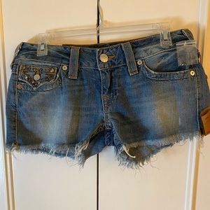 TRUE RELIGION KEIRA DENIM SHORTS